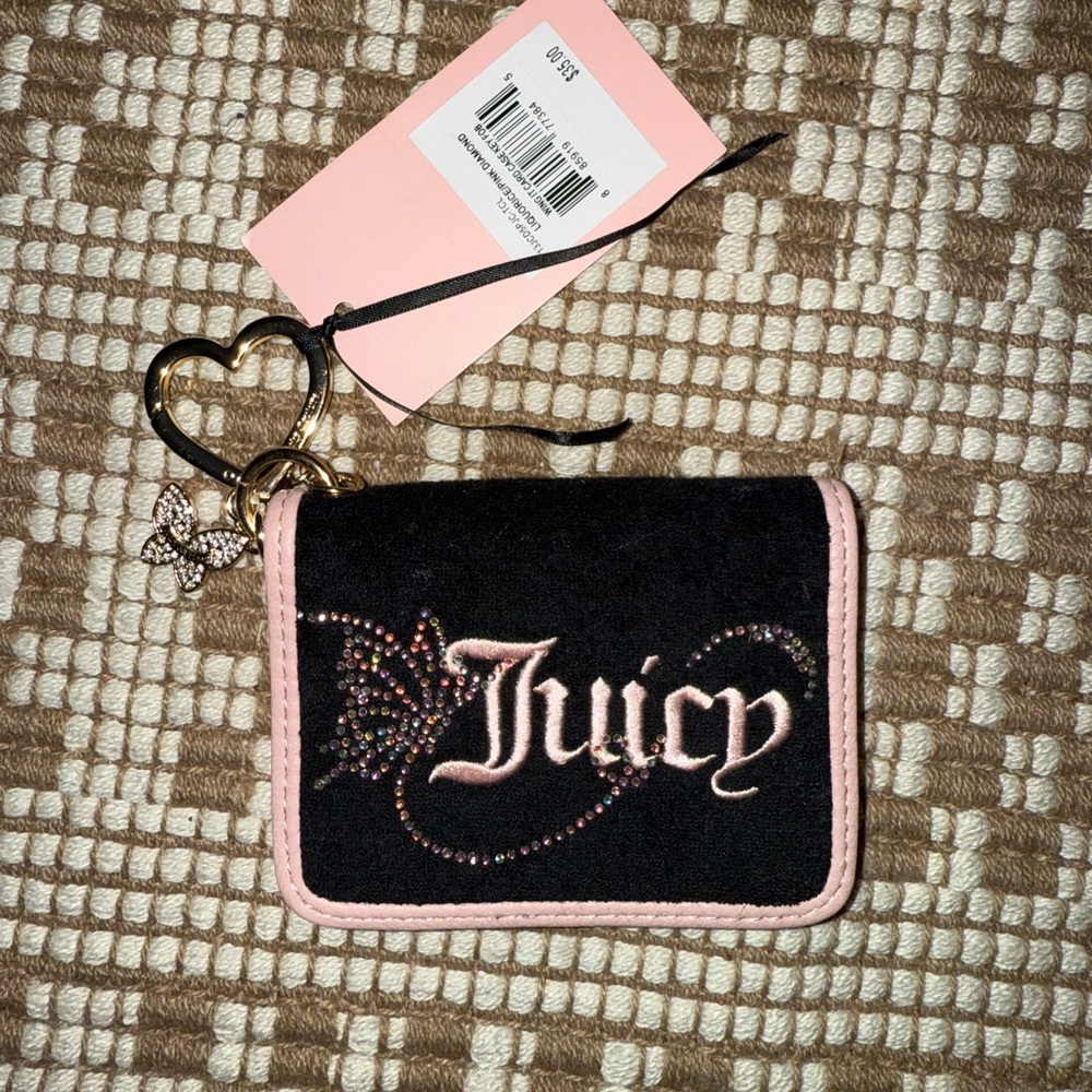 Juicy Couture Black and Pink Wallet